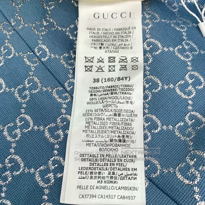 Gucci Gucci Blue logo old flower full print short-sleeved dress Size XS / US 0-2 / IT 36-38 - 6 Thumbnail