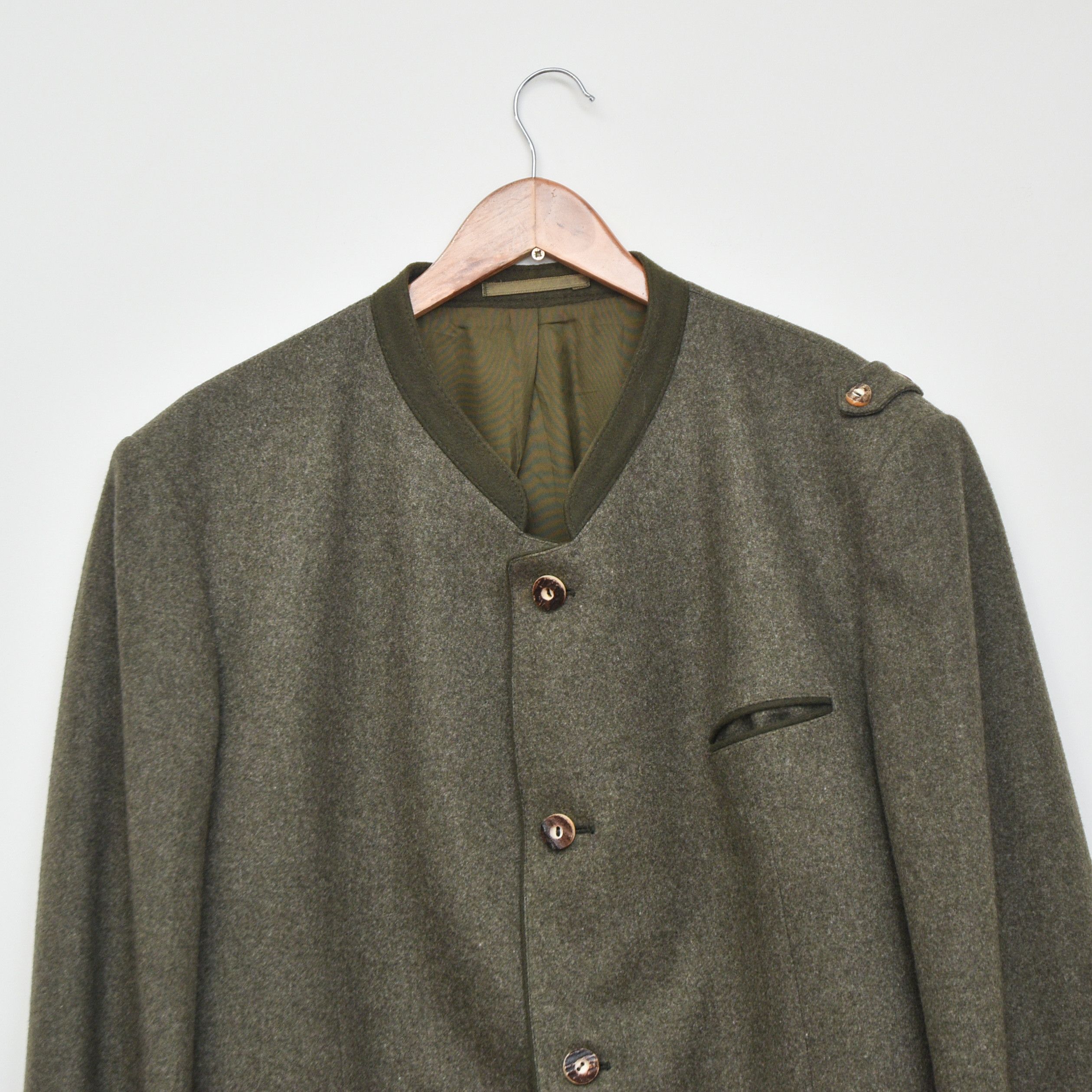 Man Made In Australia Rare LODENFREY STROHMAIER Austrian Loden Wool Janker Jacket Size US XL / EU 56 / 4 - 2 Thumbnail
