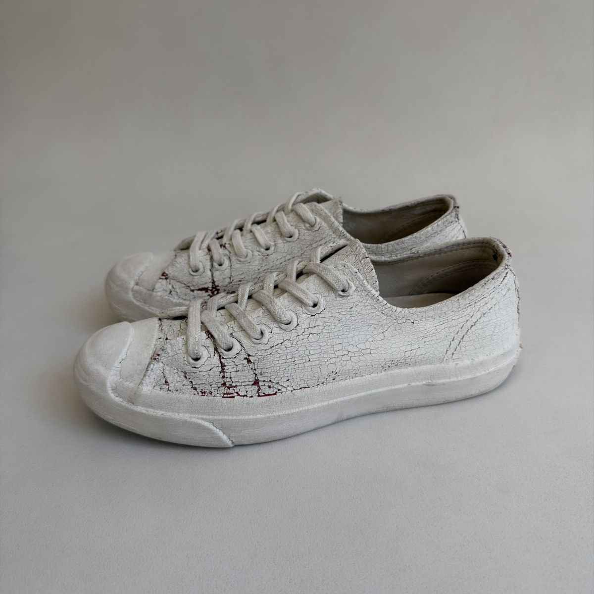 Converse × Maison Margiela S/S 14 White Painted Converse Sneakers Size US 7.5 / IT 37.5 - 20 Thumbnail