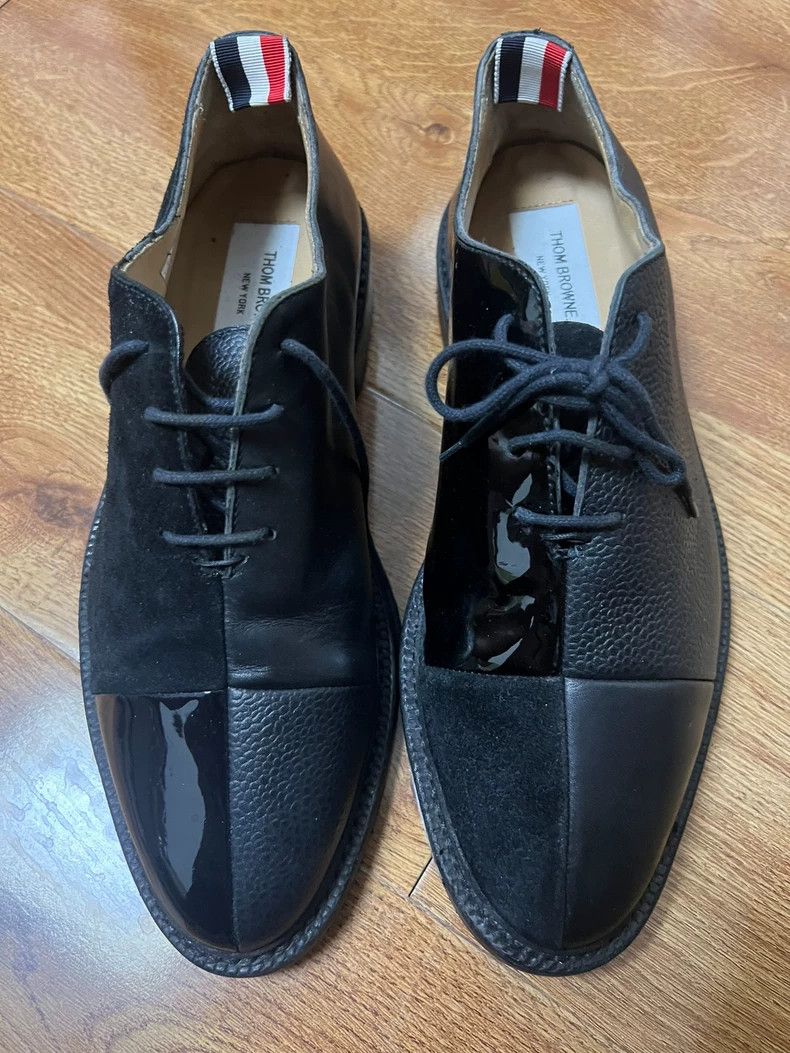 Thom Browne Thom Browne Black stitched laced leather shoes Size US 7 / EU 40 - 4 Thumbnail