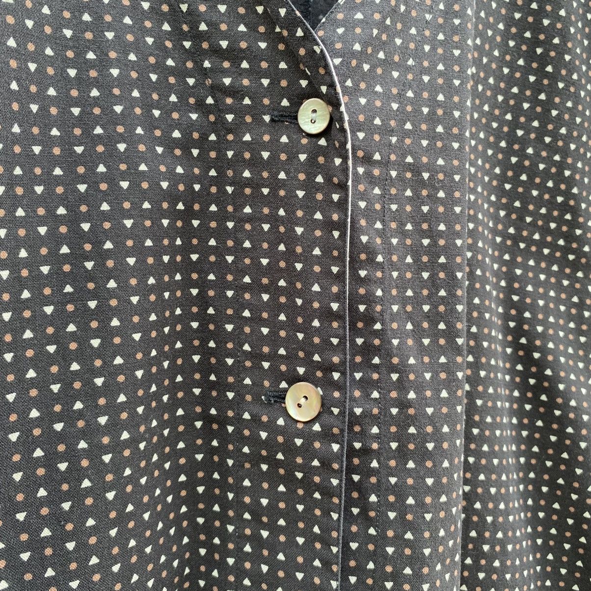 Kenzo KENZO Black Dot V-Neck Blouse Size M / US 6-8 / IT 42-44 - 7 Thumbnail