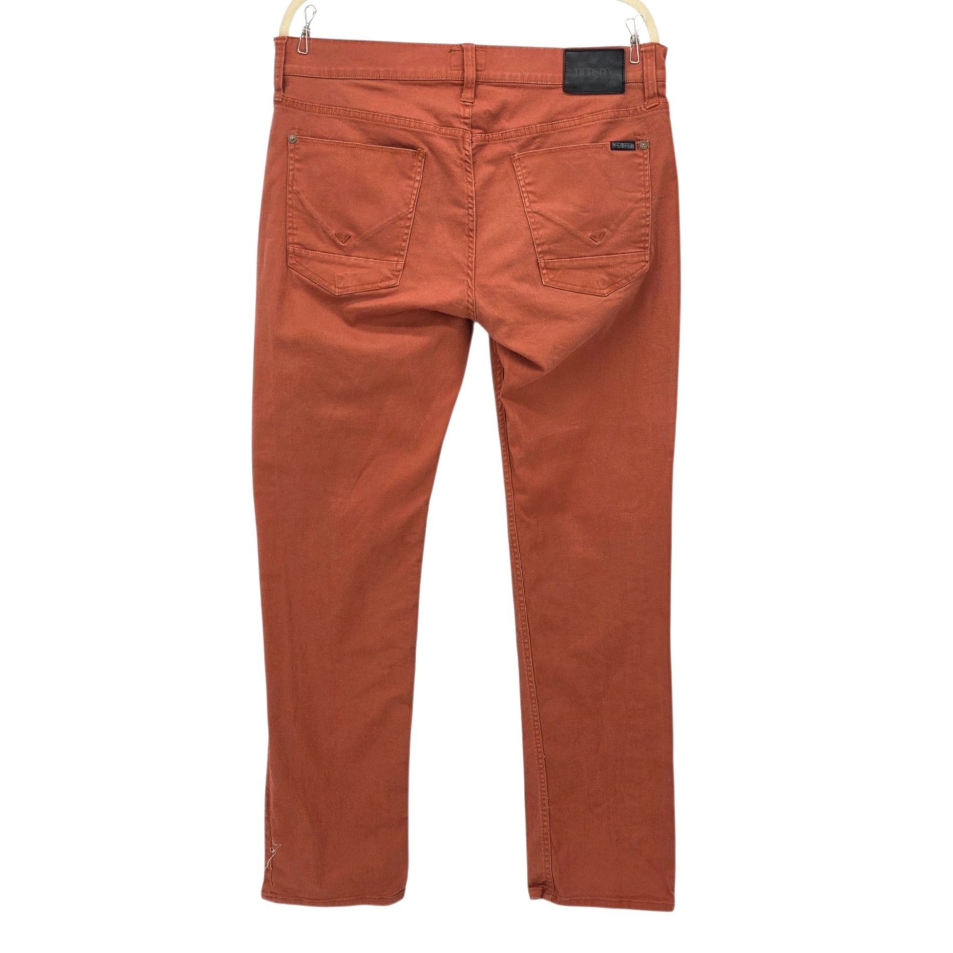 Hudson Hudson Mens 34 Jeans Byron 5 pocket Straight Rust Burnt Oran Size US 34 / EU 50 - 3 Thumbnail