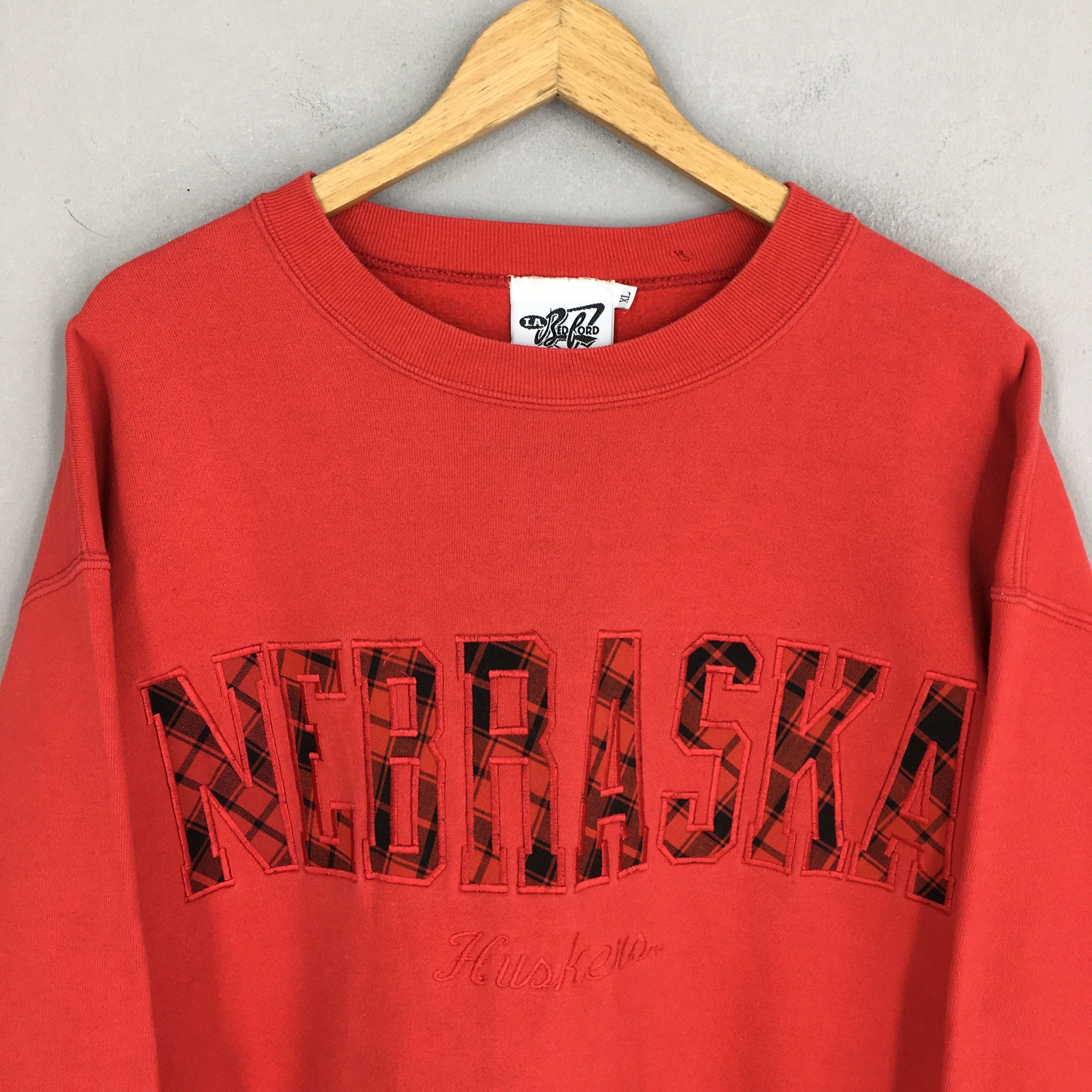 NCAA Vintage 90's Nebraska State Red Sweatshirts XLarge Size US XL / EU 56 / 4 - 2 Thumbnail