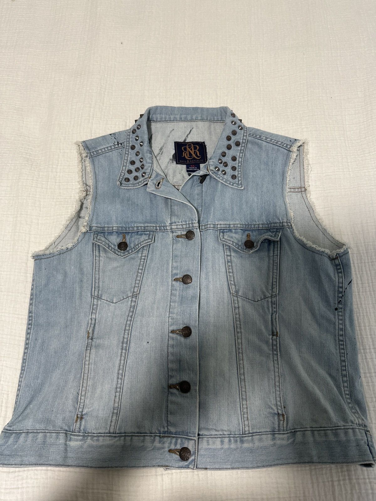 Kid Cudi Avant Garde Sleeveless Denim Jacket Size US XL / EU 56 / 4 - 2 Thumbnail