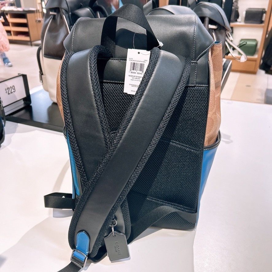 Coach Racer Backpack In Blocked Signature Canvas CY775 Size ONE SIZE - 3 Thumbnail