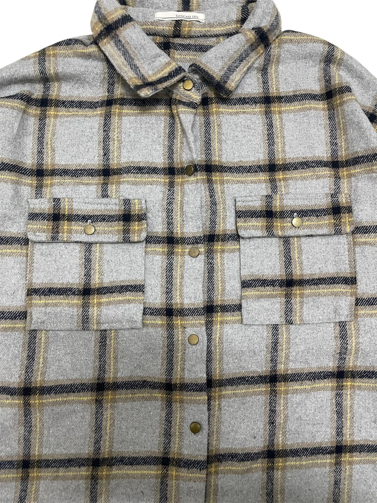 Japanese Brand Japanese Brand Elencare Due Wool Blend Plaid Western Flannel Size US L / EU 52-54 / 3 - 4 Thumbnail