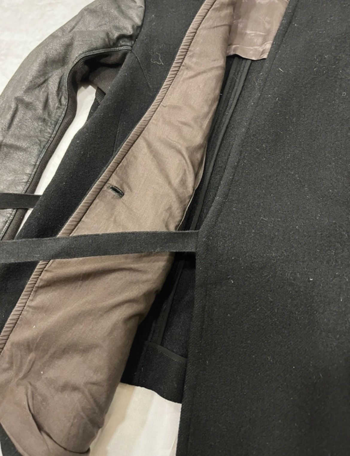 Rick Owens Rick Owens Avant Garde Wool & Leather Sleeve Jacket Size M / US 6-8 / IT 42-44 - 11 Thumbnail