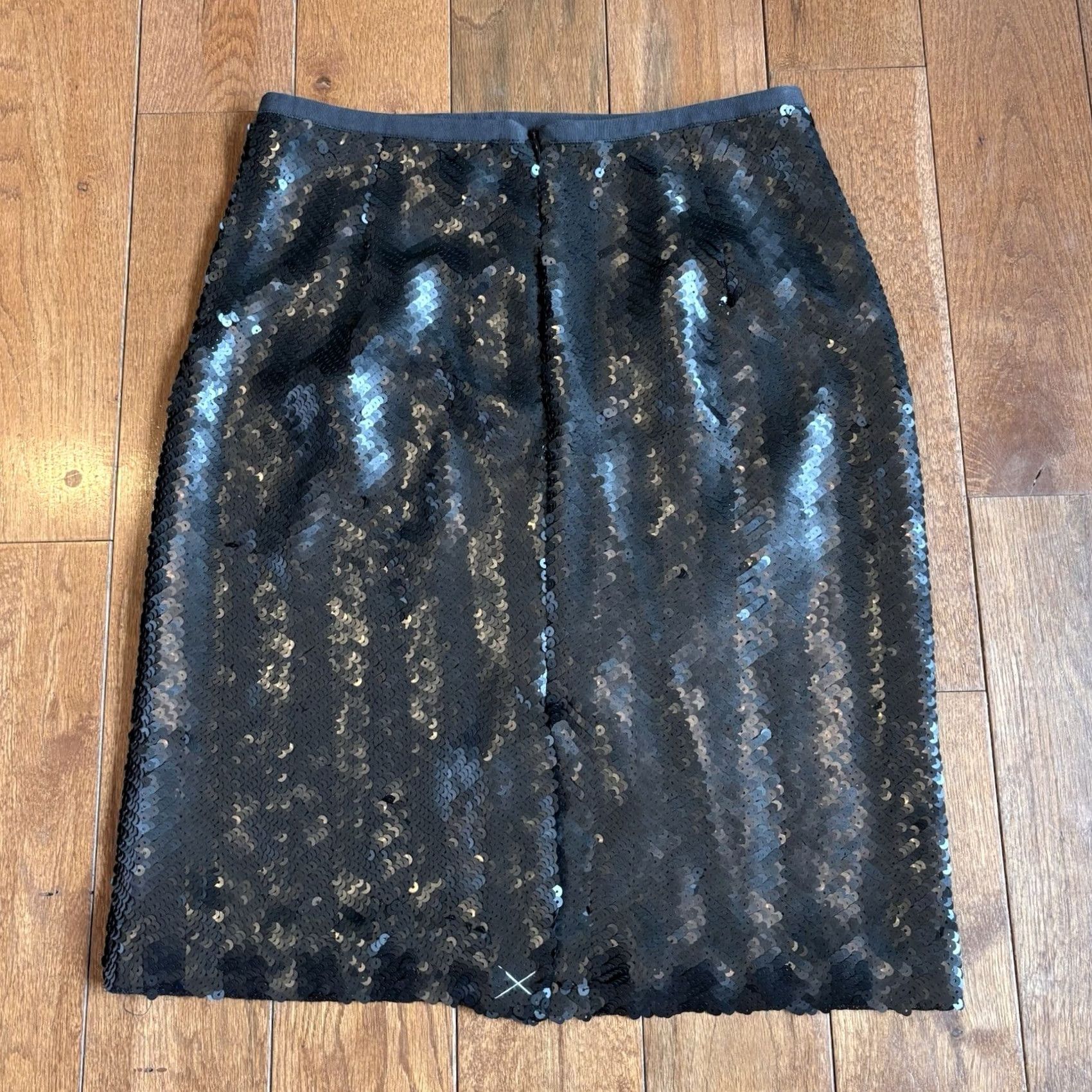 J.Crew VINTAGE? No. NWT Women J.Crew Pencil Skirt Sequins Black Silver sz 6 Size 28" / US 6 / IT 42 - 7 Thumbnail