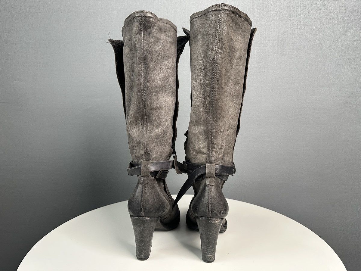 A.S.98 A.S.98 Airstep Leather Tall Boots Biker Boho Buckle Strap Size US 10 / IT 40 - 3 Thumbnail