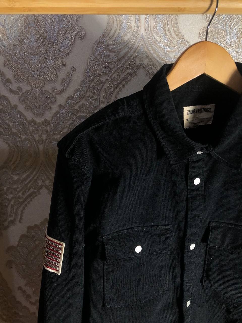 Vintage VERY RARE ZADIG & VOLTAIRE TARMAC VELOURS USA FLAG SHIRT Y2K Size US XL / EU 56 / 4 - 2 Thumbnail