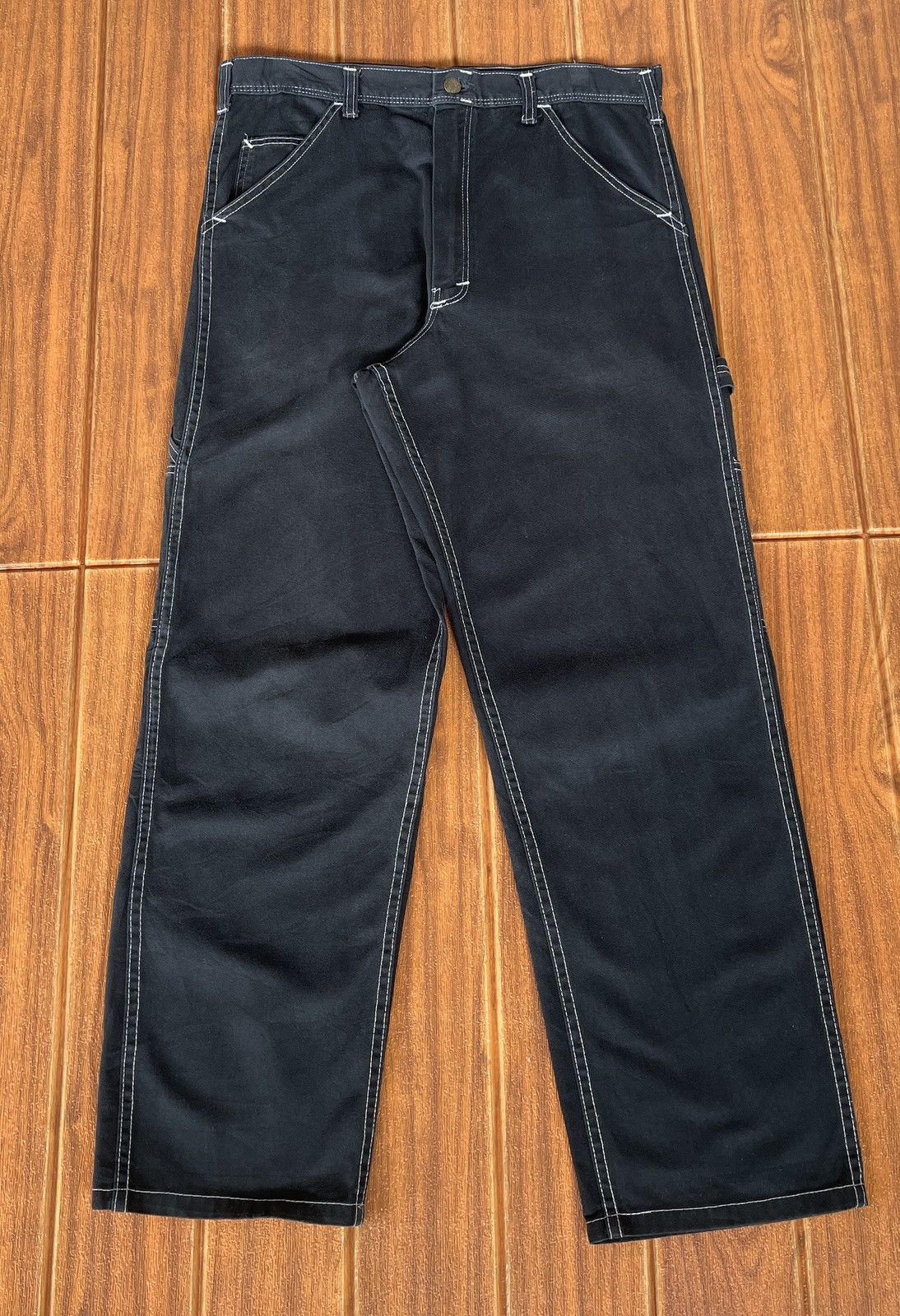 Needles Vintage💢Needles💢Carpenter Worker Black Jeans Crafted USA Size US 34 / EU 50 - 7 Thumbnail