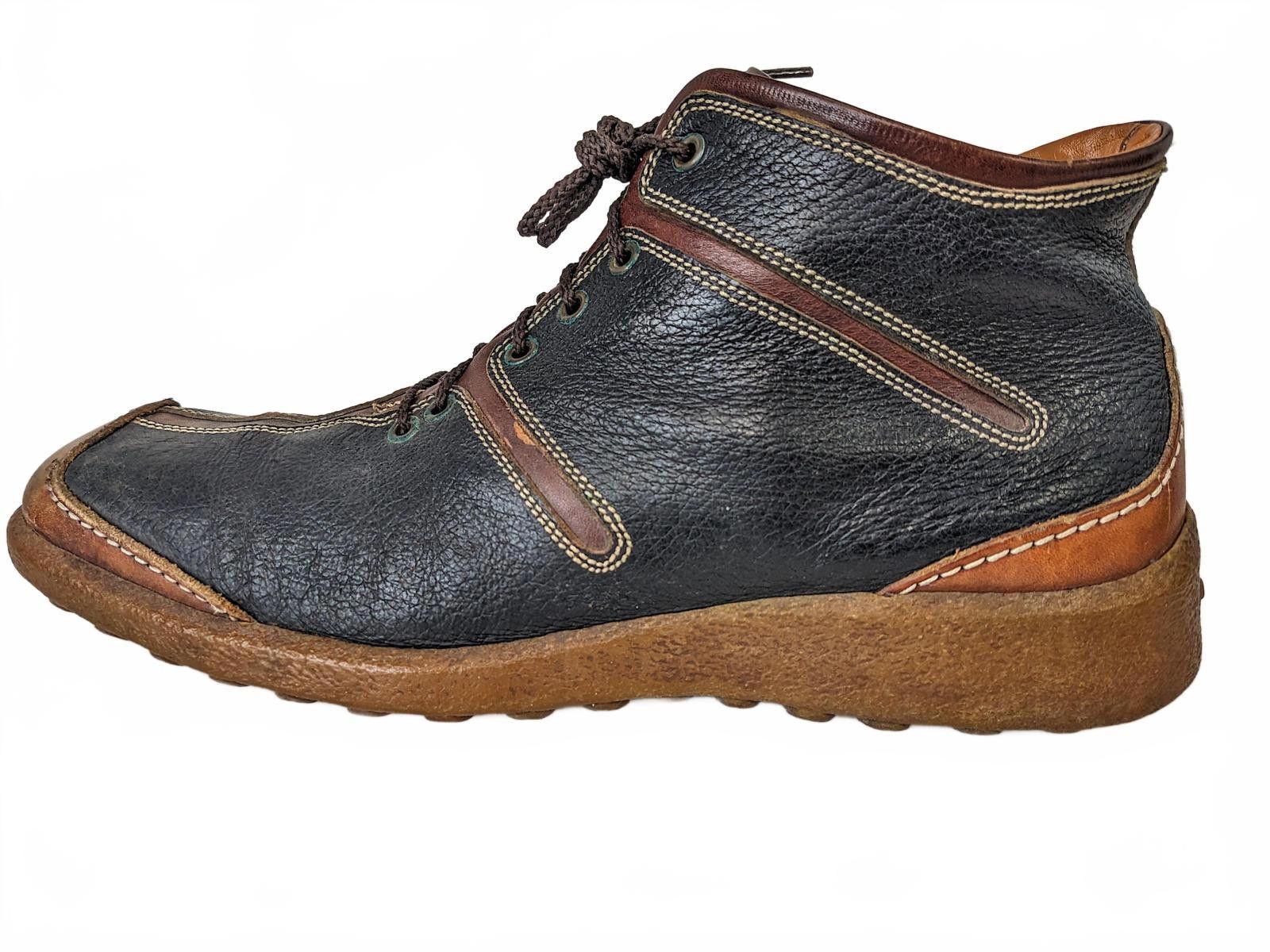 Barracuda Barracuda Old Sail Men Ankle Boots Italy | Black Brown US 8 Size US 8 / EU 41 - 7 Thumbnail