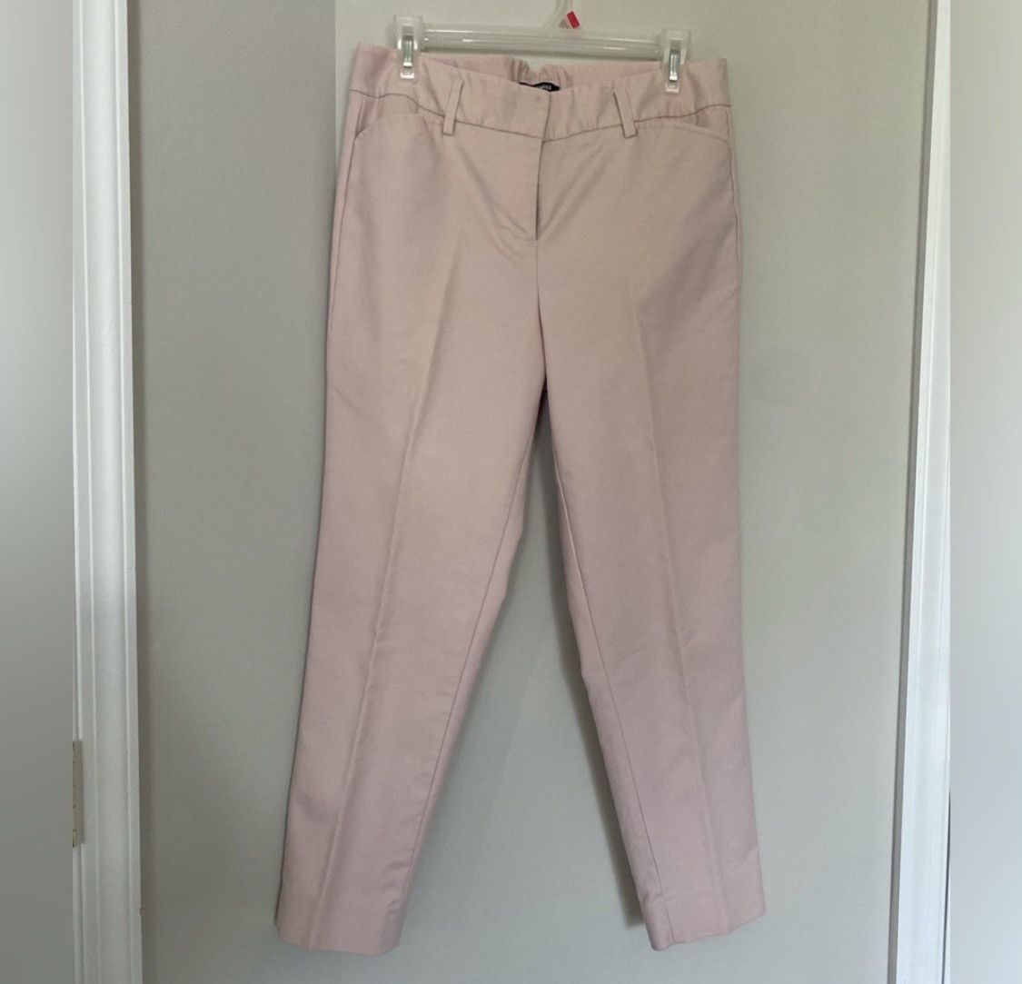 Other LIGHT PINK PLEATED HIGH RISE STRETCH ANKLE PANTS Size 30" / US 8 / IT 44 - 1 Thumbnail