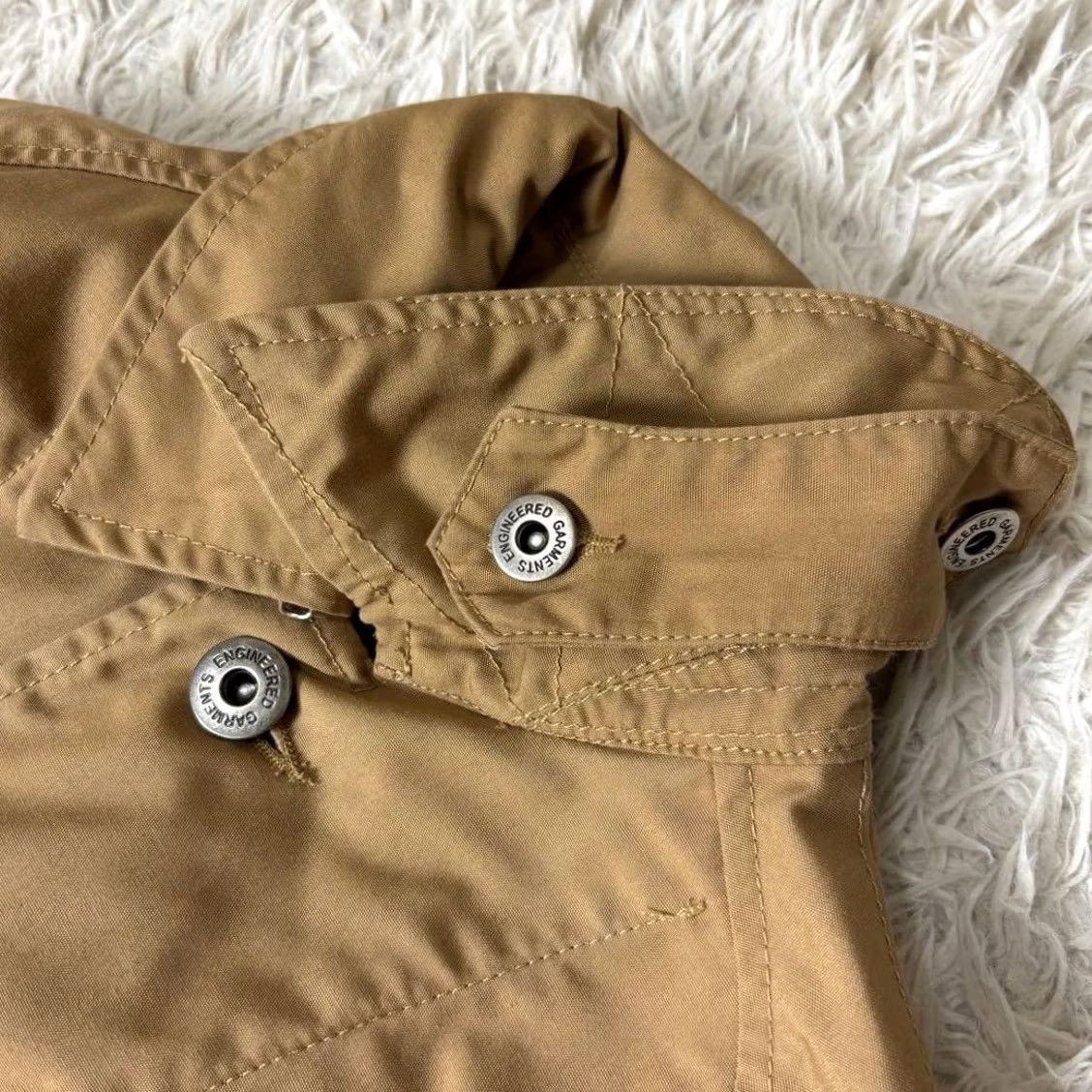 Engineered Garments Engineered Garments Trench Coat Belted Beige Cotton Raglan Sleeve Size S Mens Size US S / EU 44-46 / 1 - 4 Thumbnail