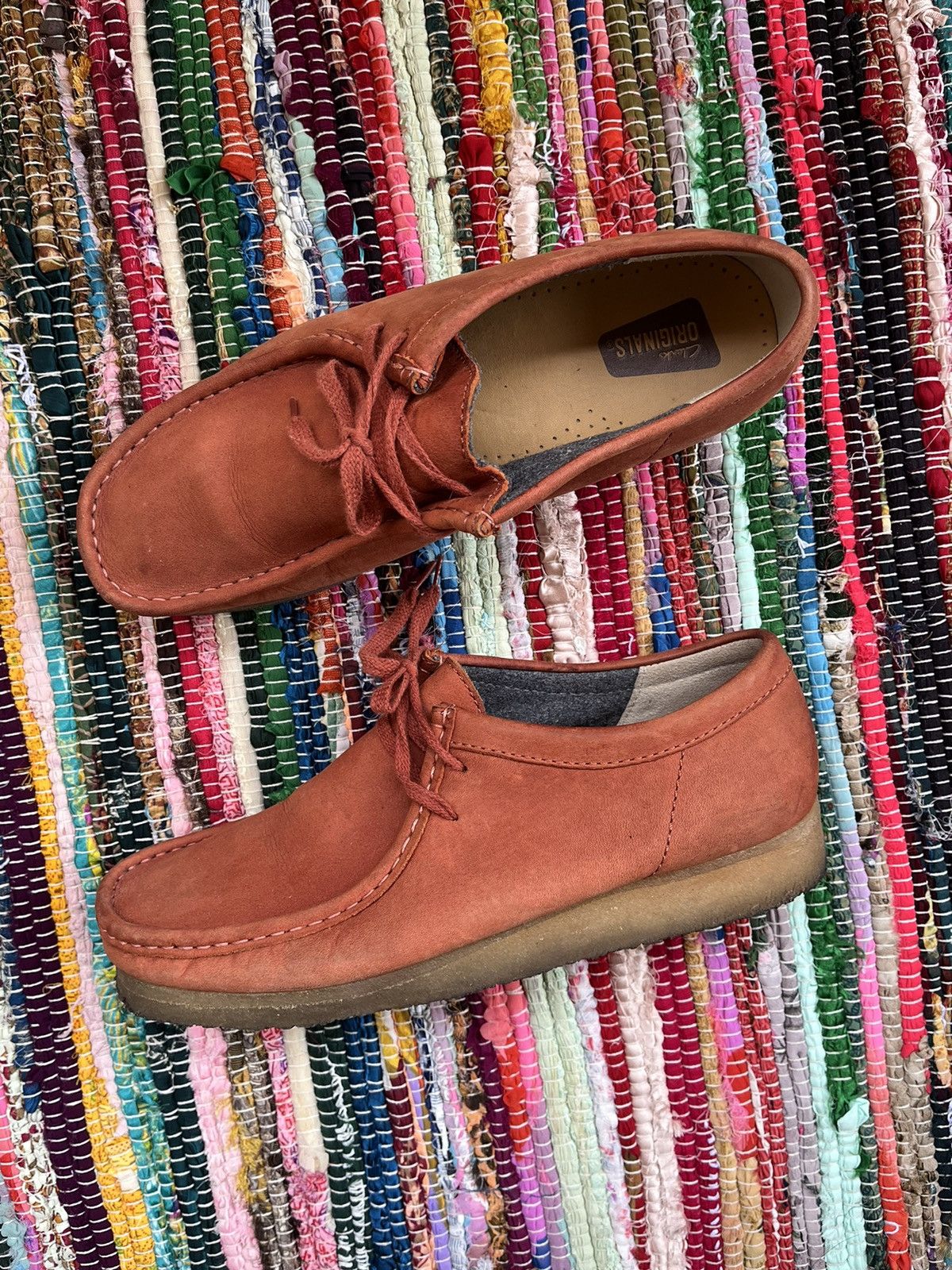 Clarks × Vintage Clark’s Wallabee Red Suede Wallabees Casual Low Sneakers Size US 10 / EU 43 - 1 Thumbnail
