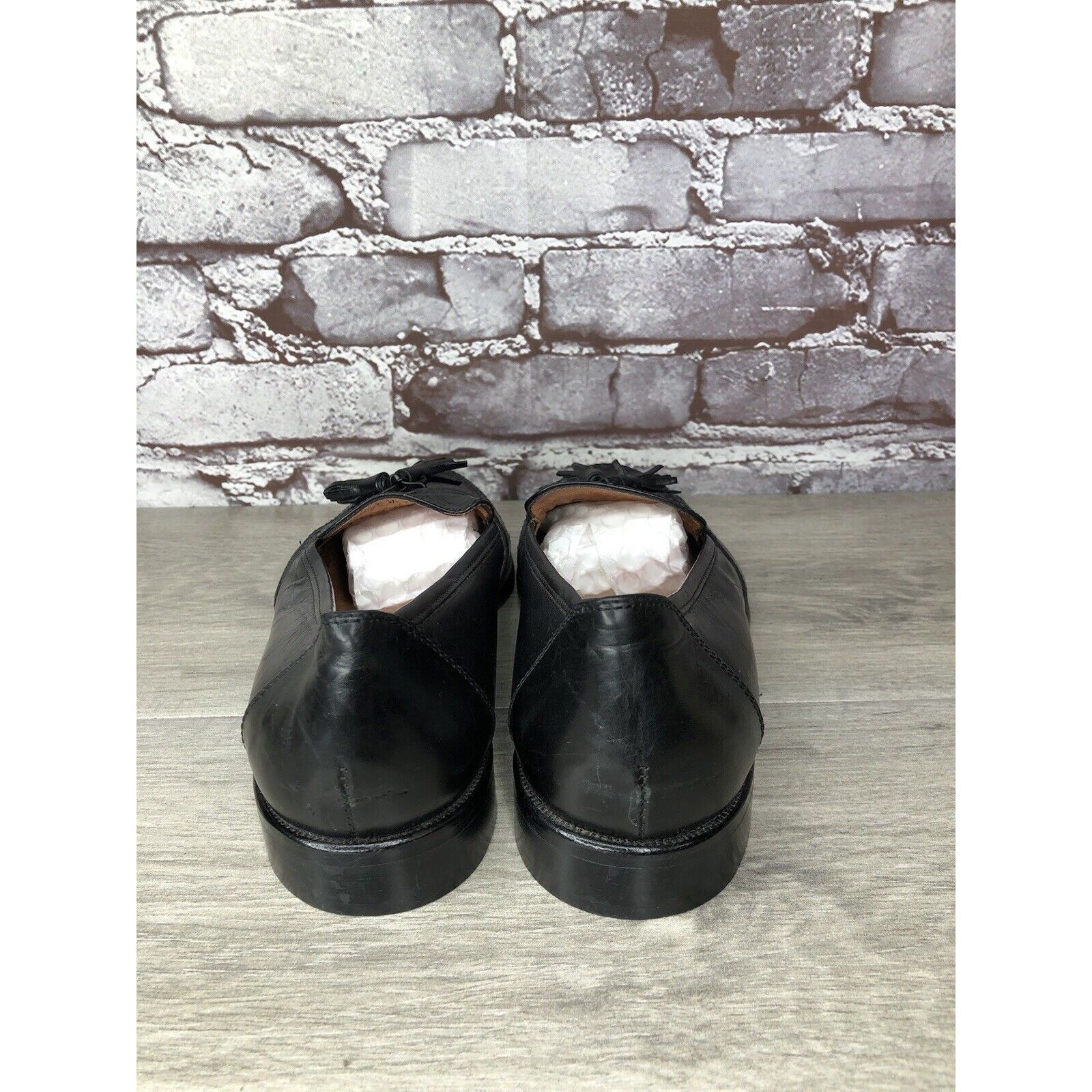 Alfani Alfani Black Leather Braided Tassel Loafers Italy Dress Shoe Size US 8 / EU 41 - 4 Thumbnail