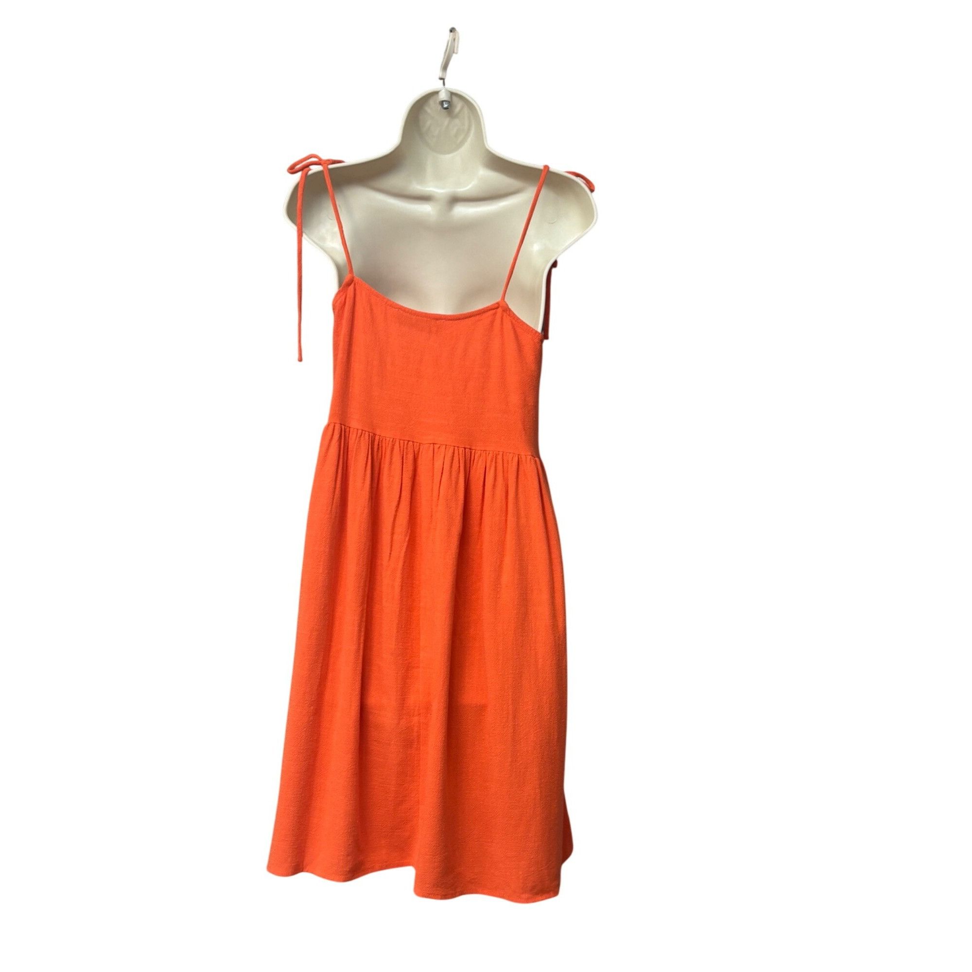 Other Petal & Pup Emerson Tie Strap Linen Blend Minidress, Orange, Size XS / US 0-2 / IT 36-38 - 4 Thumbnail