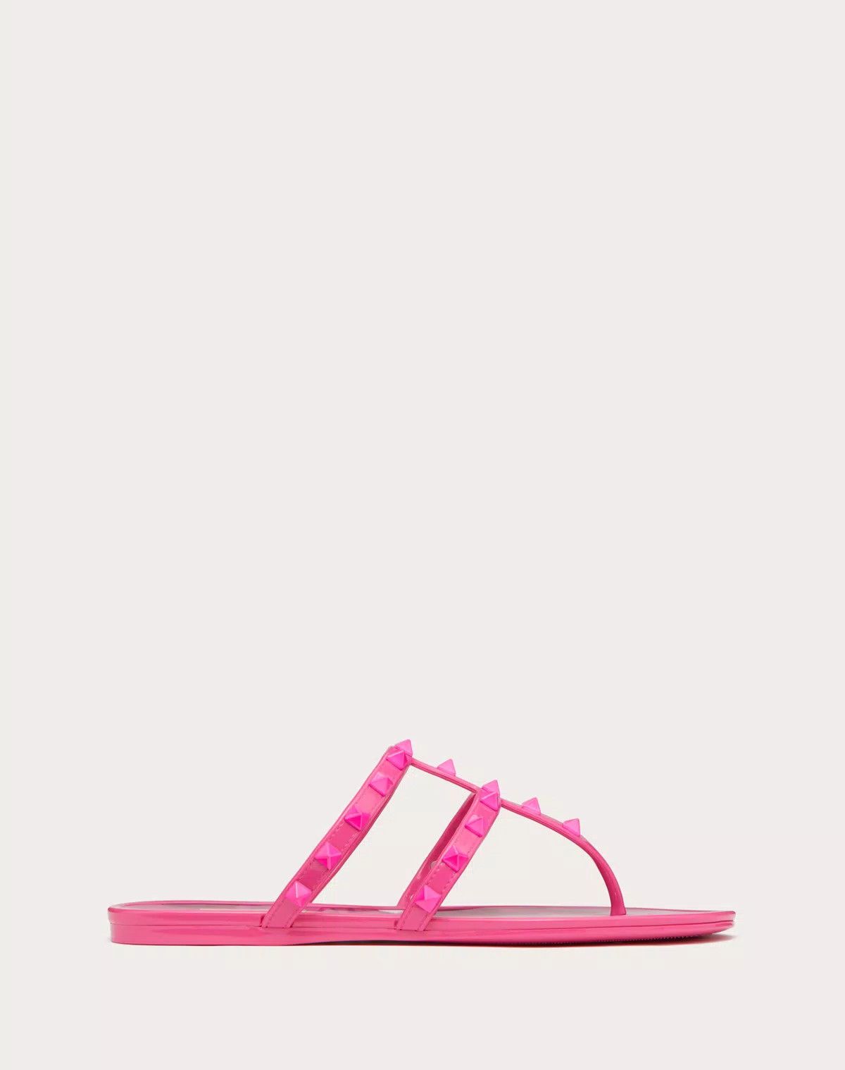 Valentino o1s1wg110426 Rockstud Low Thong Sandals Polymeric Material Size US 10 / IT 40 - 1 Thumbnail