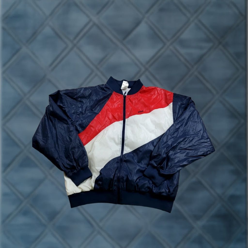 Prince VINTAGE Prince Tennis Windbreaker Jacket L Mens Blue Full Zip Nylon 90s Sports Geometric Logo Embroidered Short Coat Spring Fall Winter Size US L / EU 52-54 / 3 - 1 Thumbnail