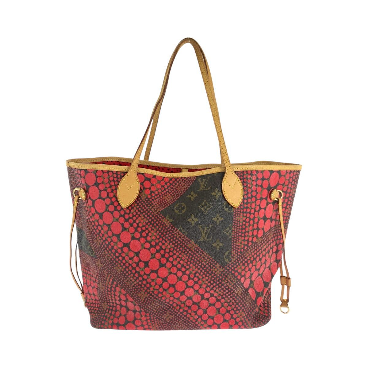 Louis Vuitton Louis Vuitton Monogram Yayoi Kusama Neverfull Mm 2Way Bag M40686 Canvas Shoulder Bag M40686 in Red, Women's