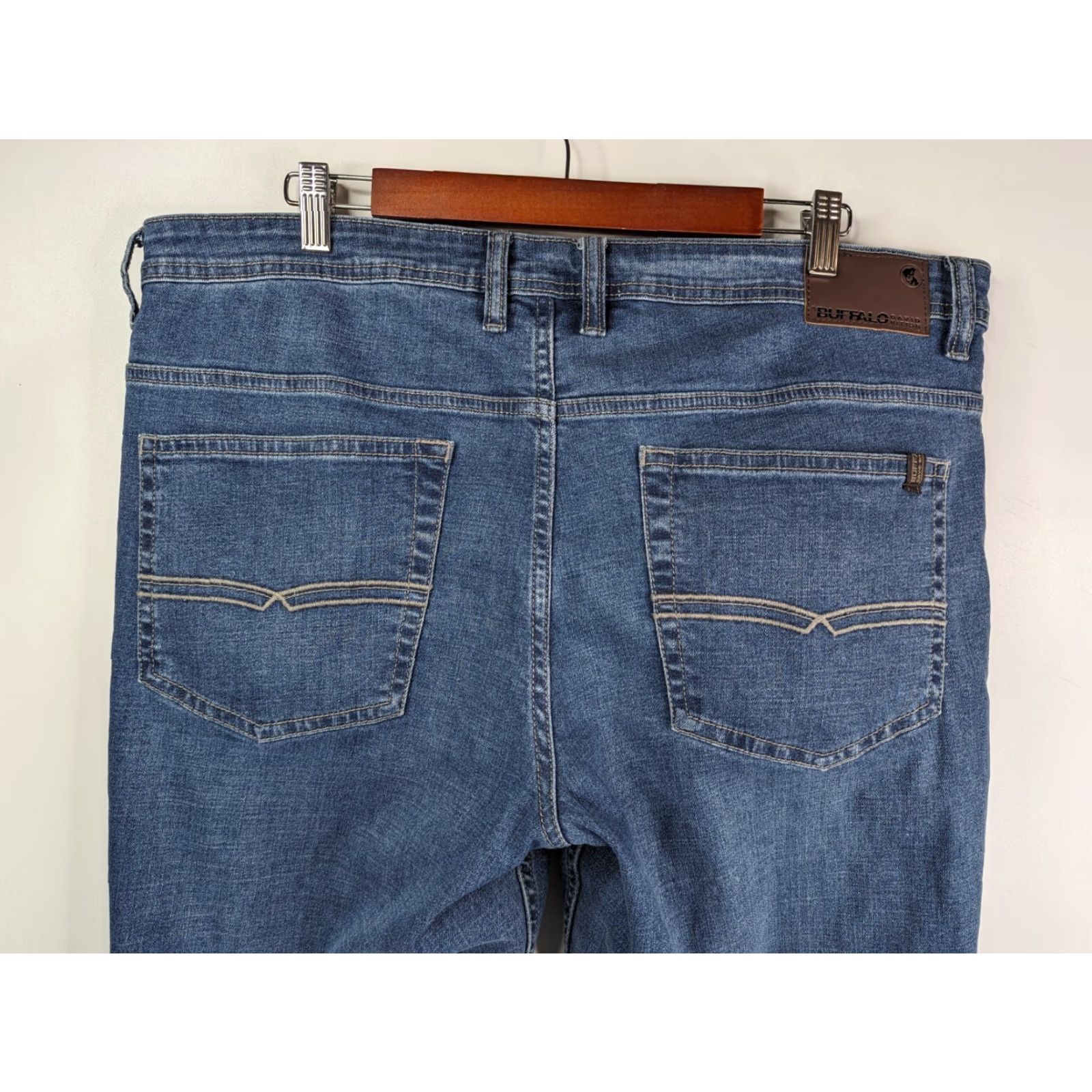 Buffalo David Bitton Buffalo David Bitton Jeans Mens 40 Blue Denim Straight Leg 30 In Inseam Stretch Regular Size US 40 / EU 56 - 5 Thumbnail