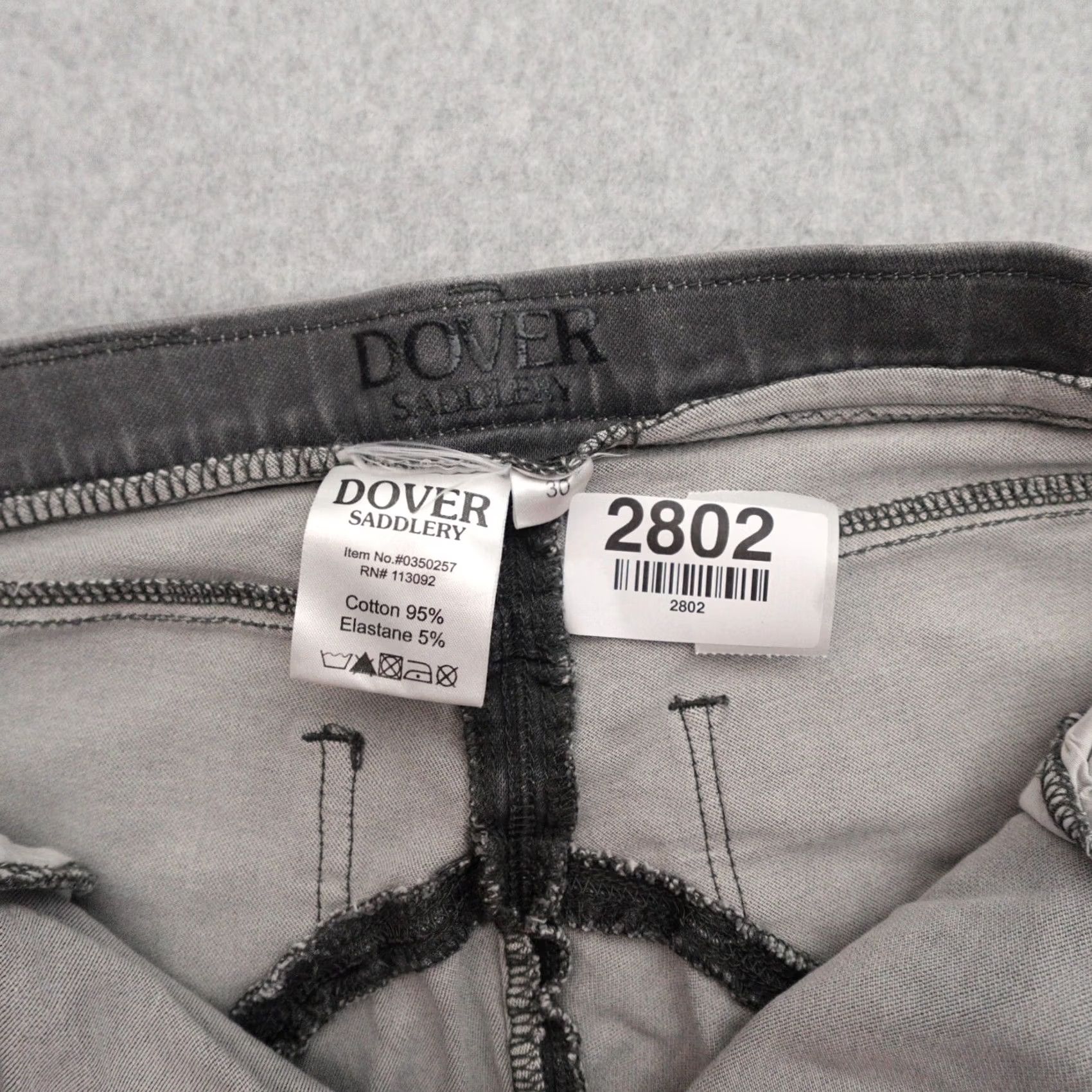 Vintage Dover Saddlery Breeches Pants Womens Size 30R Gray Cotton Elastane Skinny Jeans Shirt? Size 30" / US 8 / IT 44 - 3 Thumbnail