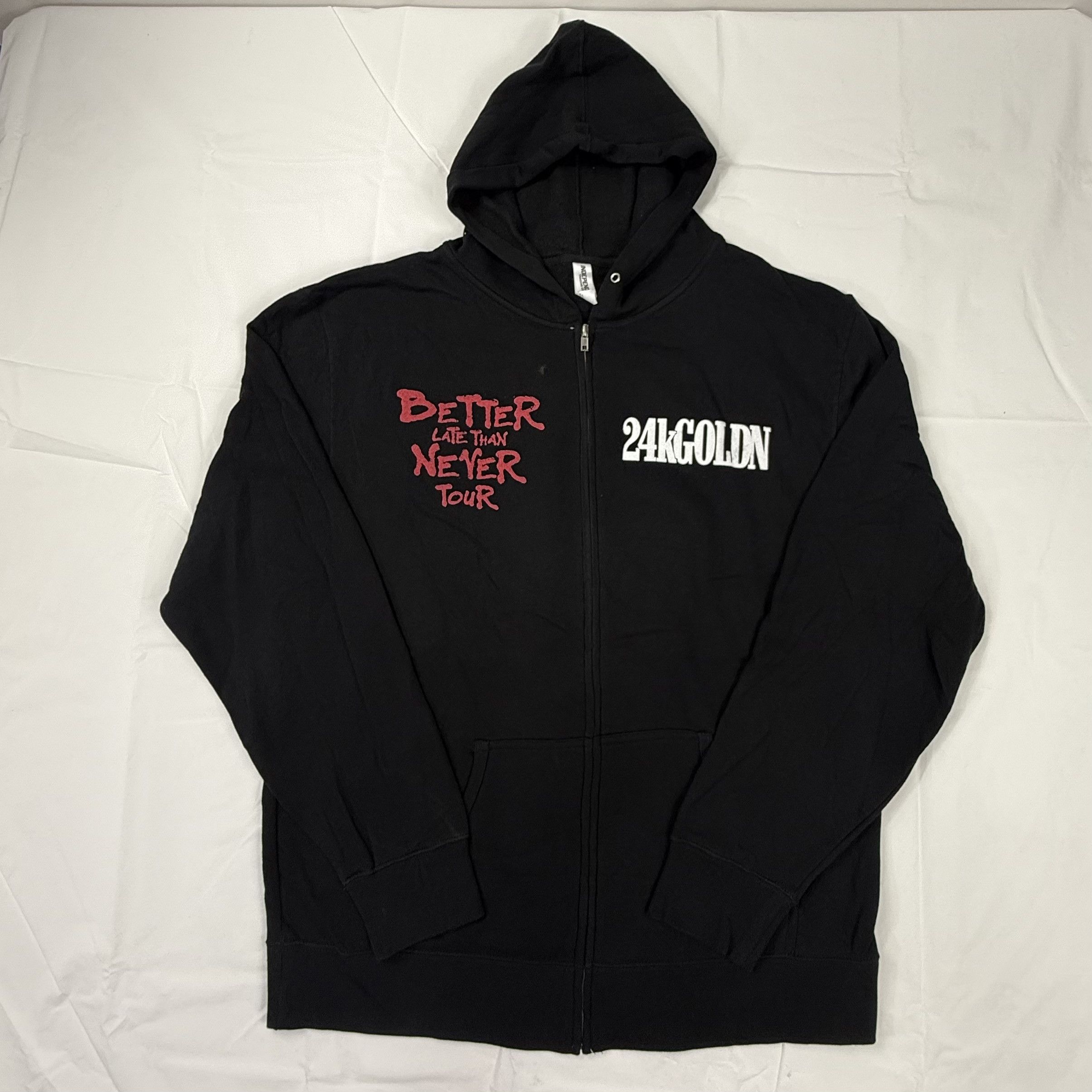 Other 24kGoldn Better Late Than Never Tour Black Zip Up Hoodie 2XL Size US XXL / EU 58 / 5 - 2 Thumbnail
