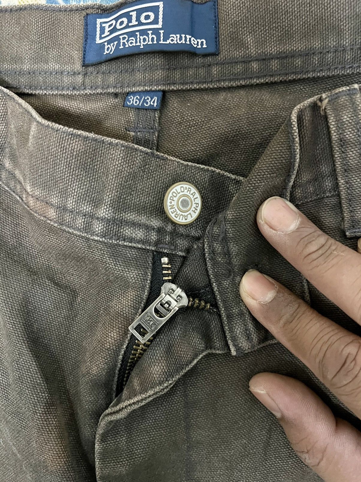 Polo Ralph Lauren × RRL Ralph Lauren × Vintage VINTAGE FLARED RECONSTRUCTED POLO RL CARPENTER ARMY UTILITY Size US 36 / EU 52 - 12 Thumbnail