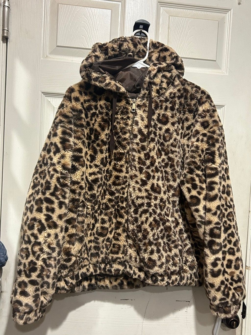 Other Women's Time and Tru Leopard Print Teddy Jacket L Size L / US 10 / IT 46 - 2 Thumbnail
