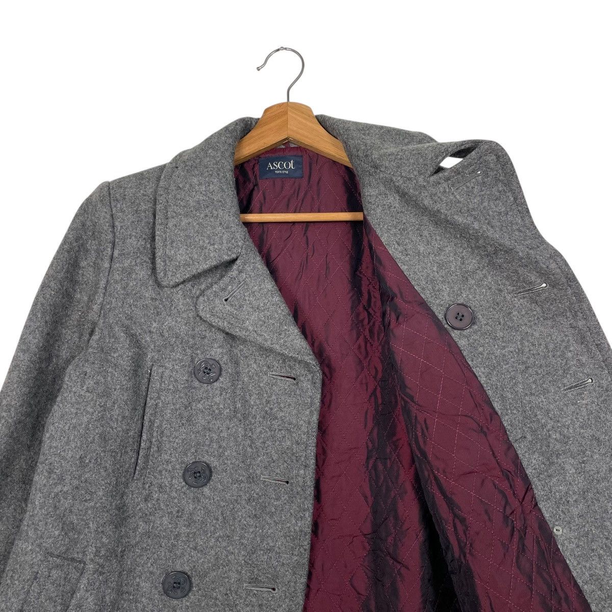 Japanese Brand Ascot Double Breasted Wool Coat Size M / US 6-8 / IT 42-44 - 10 Thumbnail