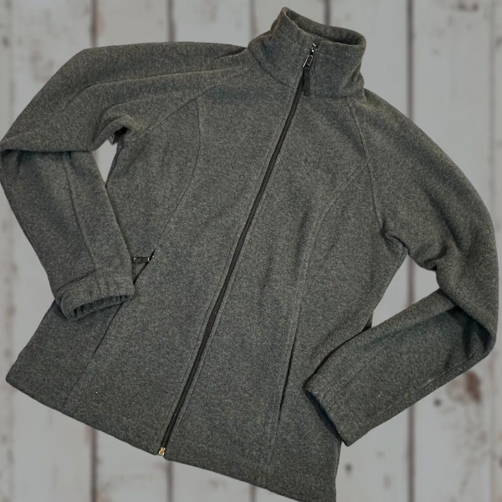 Vintage VINTAGE Columbia Full-Zip Fleece Jacket Women's Small Gray Regular Fit Sportswear/Workwear (Jacket) Size S / US 4 / IT 40 - 1 Thumbnail