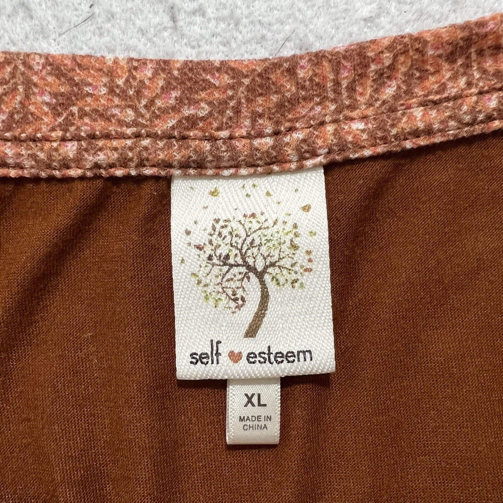 Other Self Esteem Orange Tie Front Lightweight T Shirt Top Size XL / US 12-14 / IT 48-50 - 3 Thumbnail