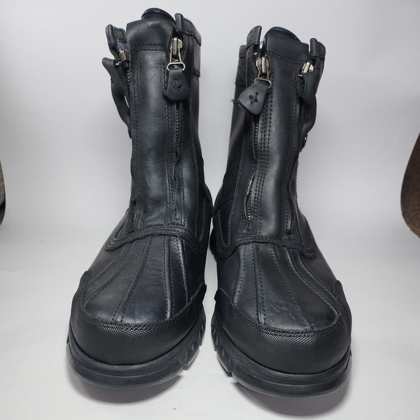 Polo Ralph Lauren VTG Polo Sport Ralph Lauren Black Leather Boots Sz 13D Size US 7.5 / IT 37.5 - 2 Thumbnail