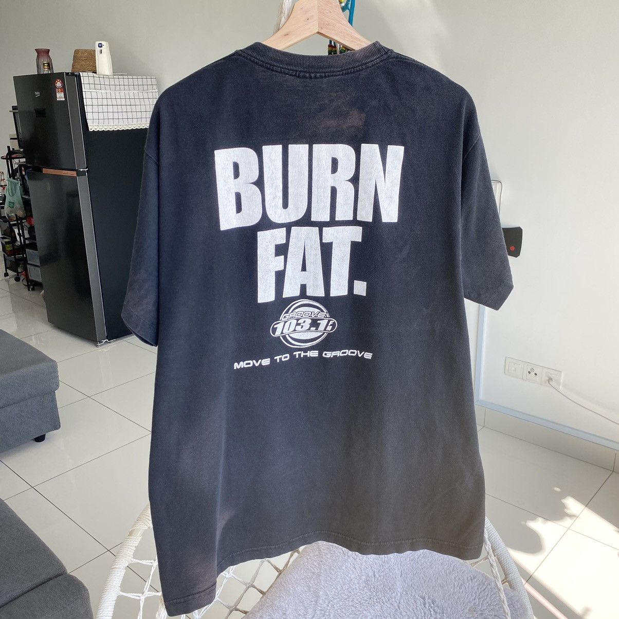 Band Tees Thrashed Faded Vintage 90s Burn Fat Radio ERD GRUNGE Tee Size US XL / EU 56 / 4 - 1 Thumbnail