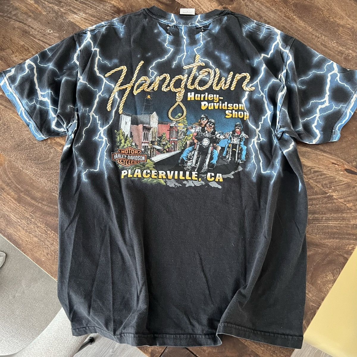Vintage Vintage Harley Davidson Lightning shirt rare Size US L / EU 52-54 / 3 - 3 Thumbnail