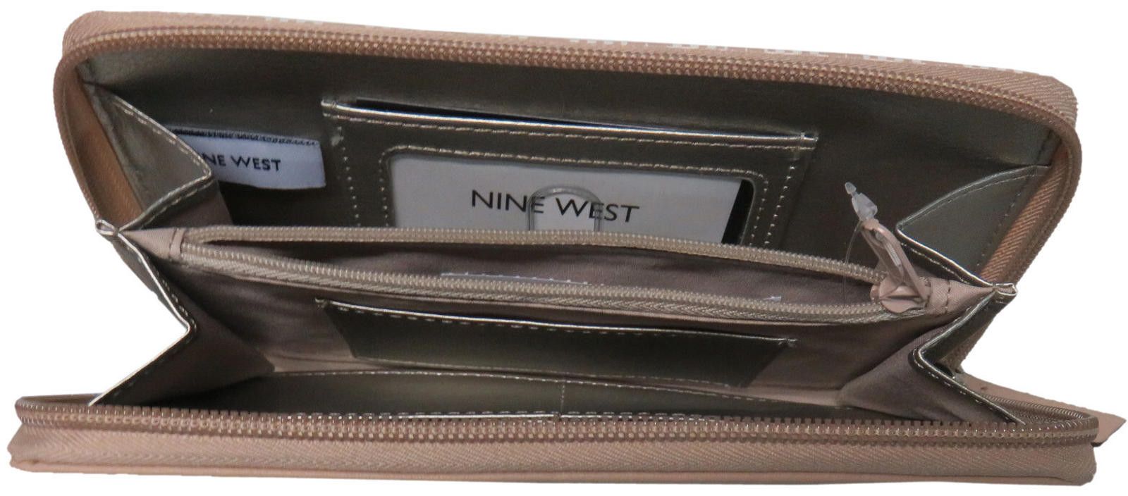Nine West Nine West Full of Sparkle Zip Around Wallet Beige Size ONE SIZE - 2 Thumbnail