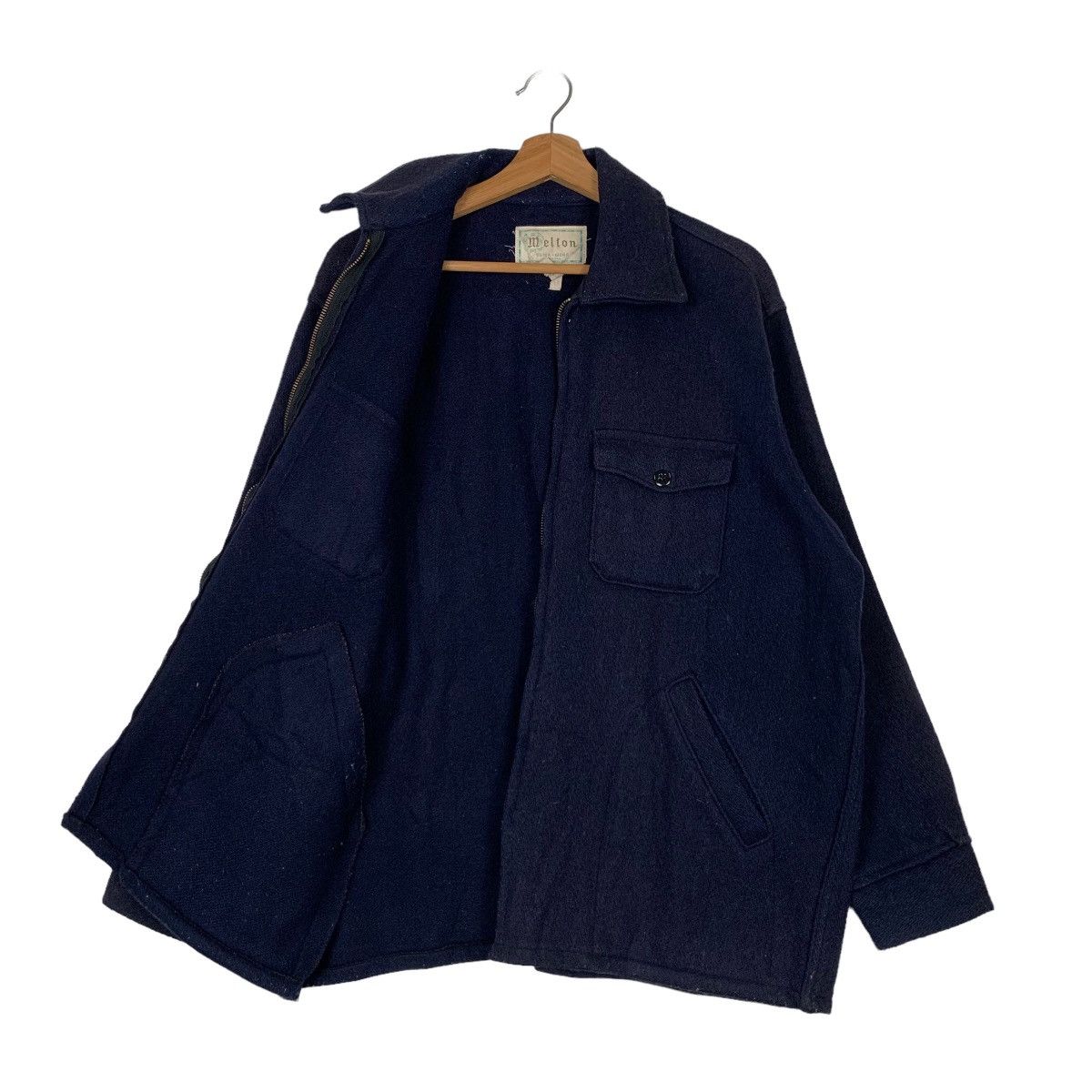 Vintage MELTON Outer Wear Four Pocket Wool Jacket #0256-C12 Size US XL / EU 56 / 4 - 10 Thumbnail