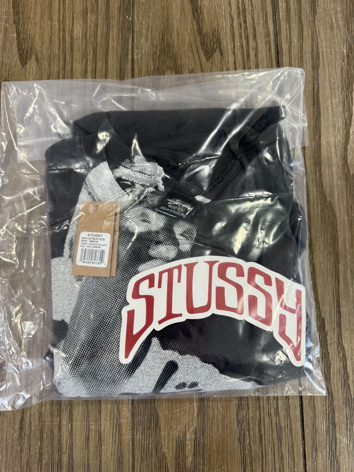 Stussy 🎱 Stussy NEW! Lady Paris Pigment Dyed Tee XXL Black 2XL 🎱 Size US XXL / EU 58 / 5 - 7 Thumbnail