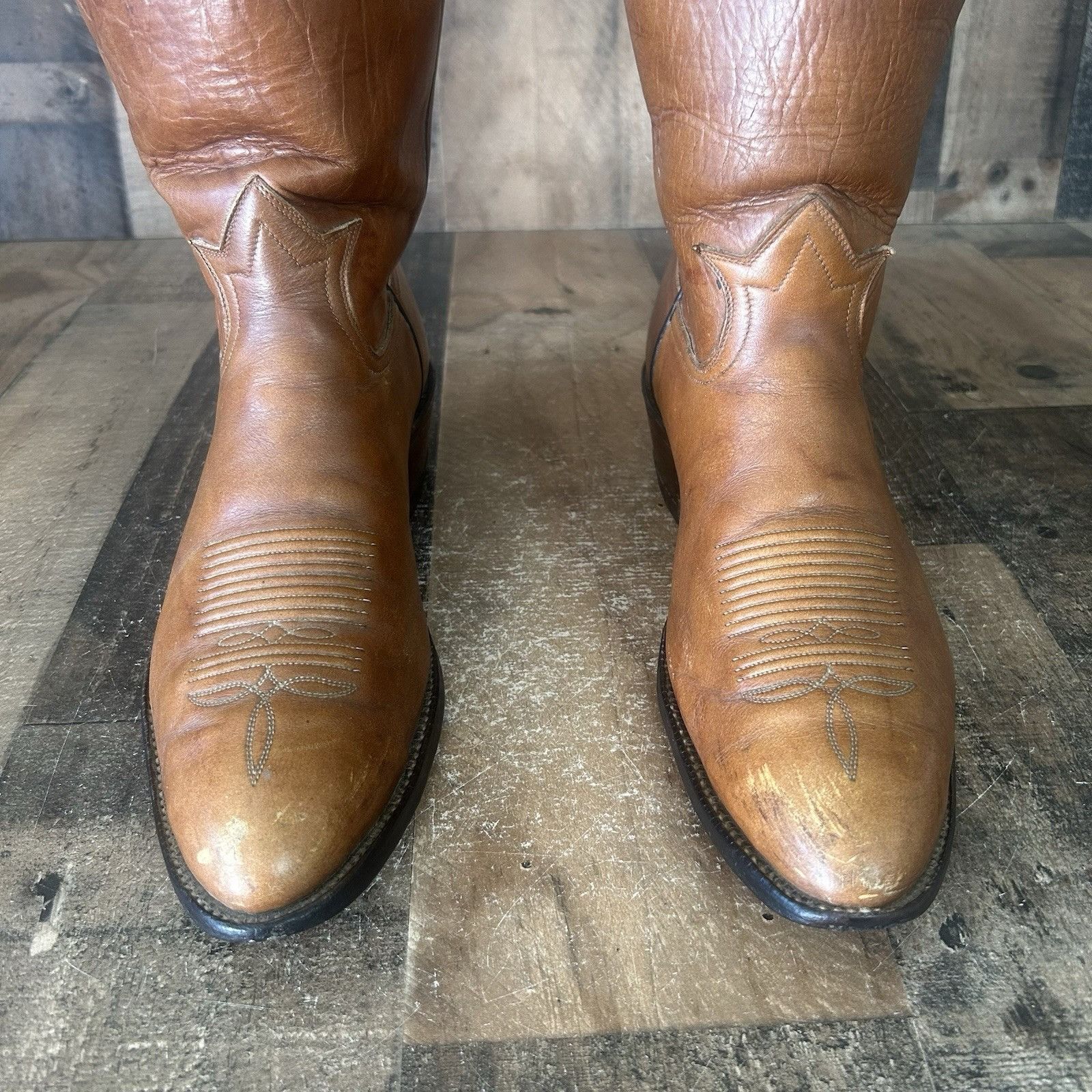 Tony Lama Tony Lama Vintage Gold Label Western Cowboy Boots Mens 12 D Size US 12 / EU 45 - 8 Thumbnail
