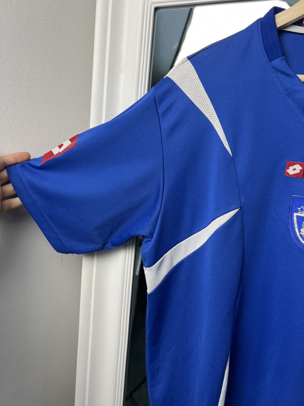 Lotto Sport Lotto Serbia Montenegro Home Jersey XL Blue 2000s Size US XL / EU 56 / 4 - 7 Thumbnail