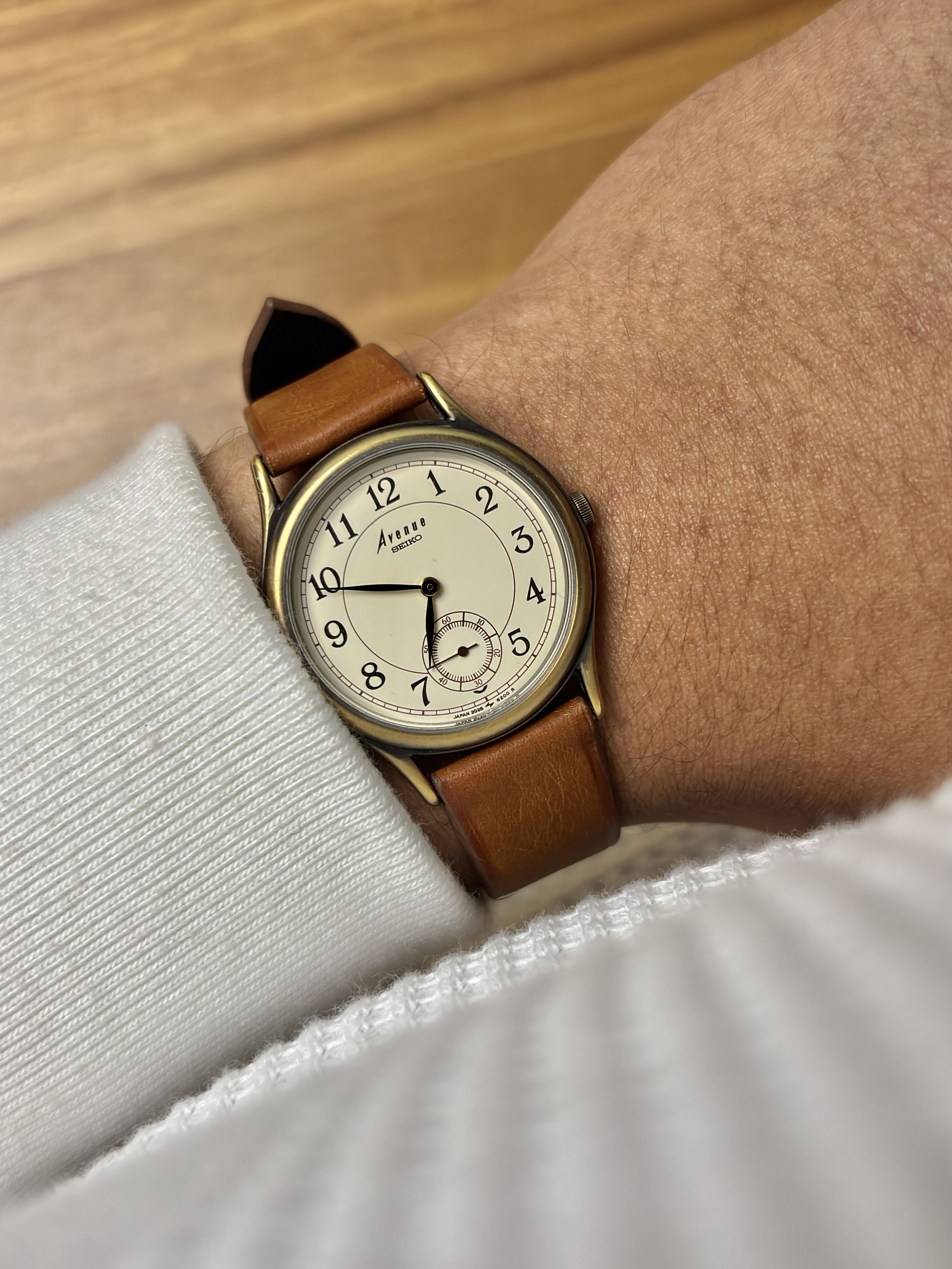 Seiko × Vintage Vintage 80s Seiko Avenue Small Sub Seconds serviced Size 32 - 9 Thumbnail