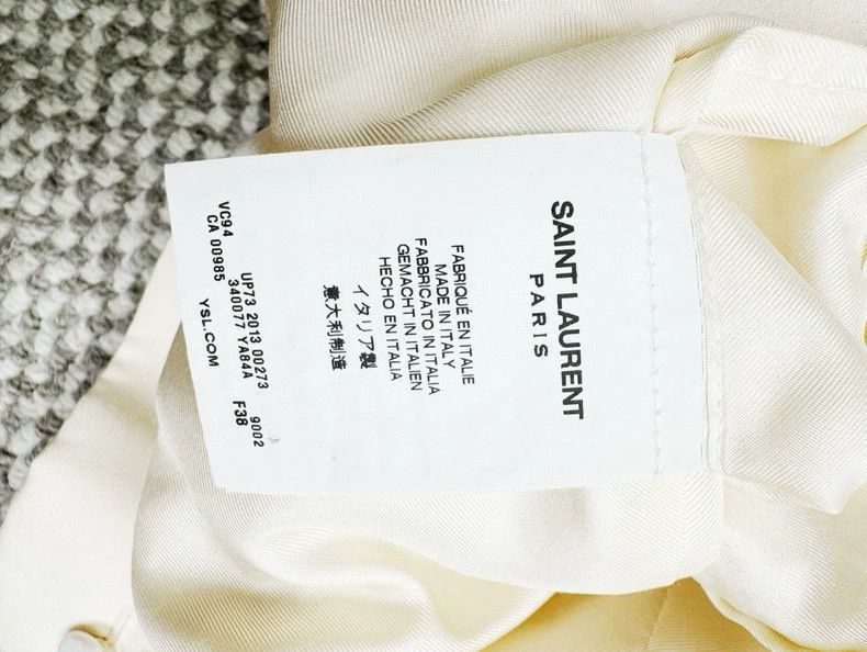 Saint Laurent Paris Saint Laurent White Wool Suit Jacket-2506 Size M / US 6-8 / IT 42-44 - 4 Thumbnail