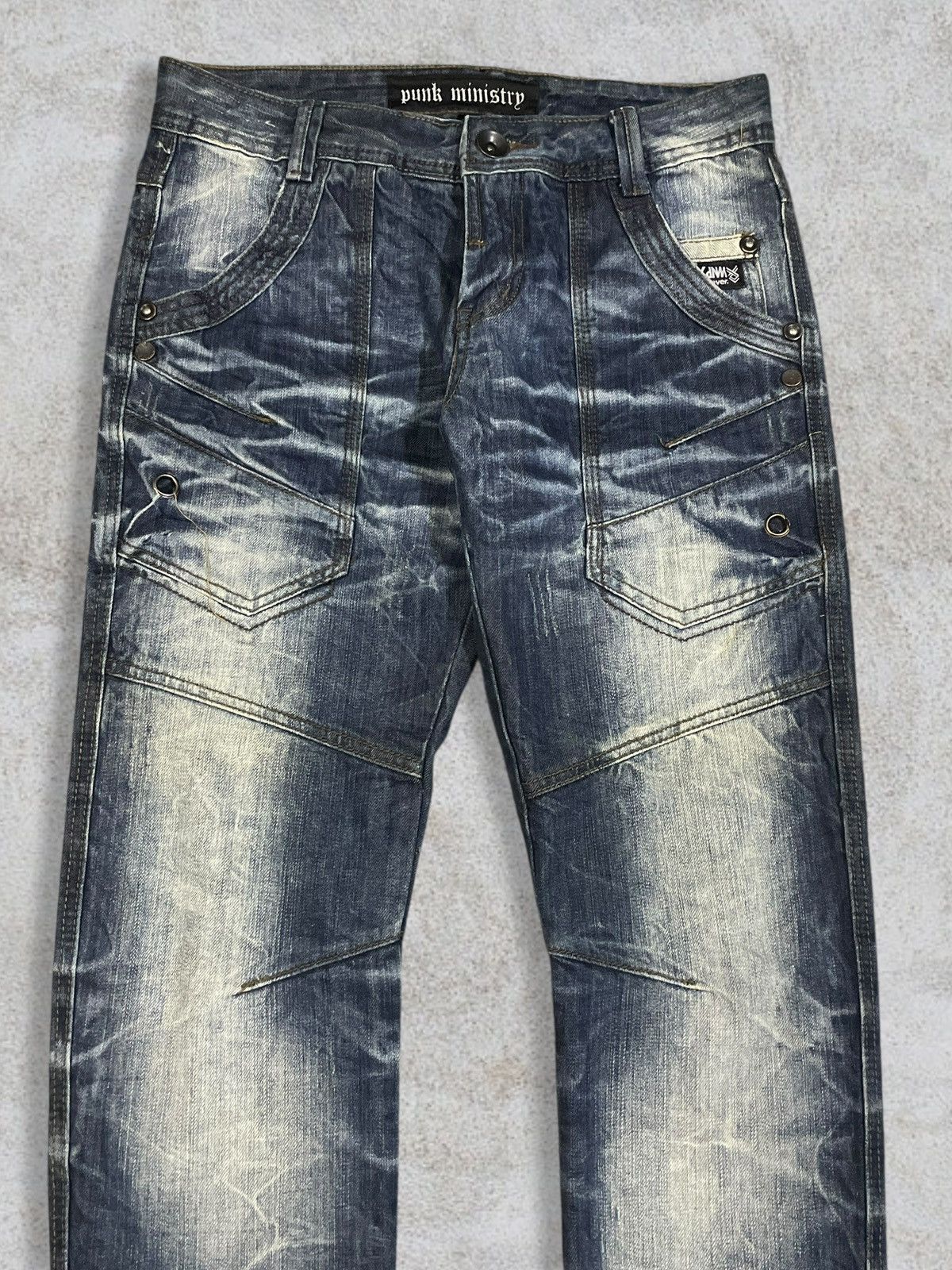 Seditionaries Vintage Japanese Denim Punk Ministry Crazy Washed Goth Jeans Size US 30 / EU 46 - 3 Thumbnail