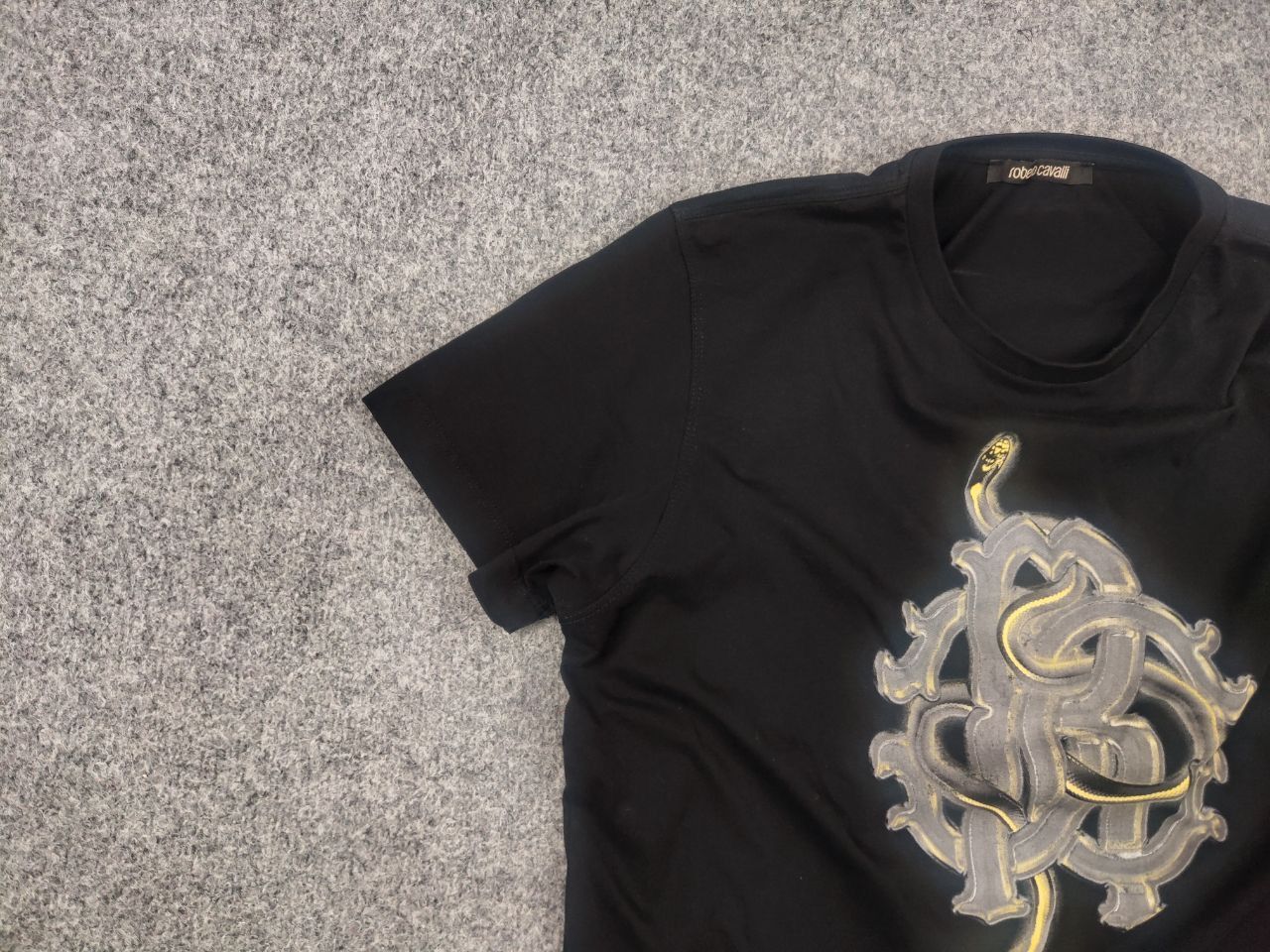 Roberto Cavalli Roberto Cavalli design Cotton Classic Logo snake T Shirt Tee Size US L / EU 52-54 / 3 - 4 Thumbnail