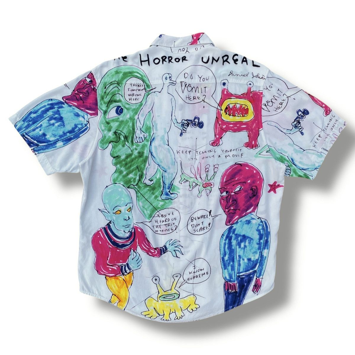 Supreme RARE Supreme SS20 Daniel Johnston Rayon S/S Buttondown Shirt Size US M / EU 48-50 / 2 - 3 Thumbnail