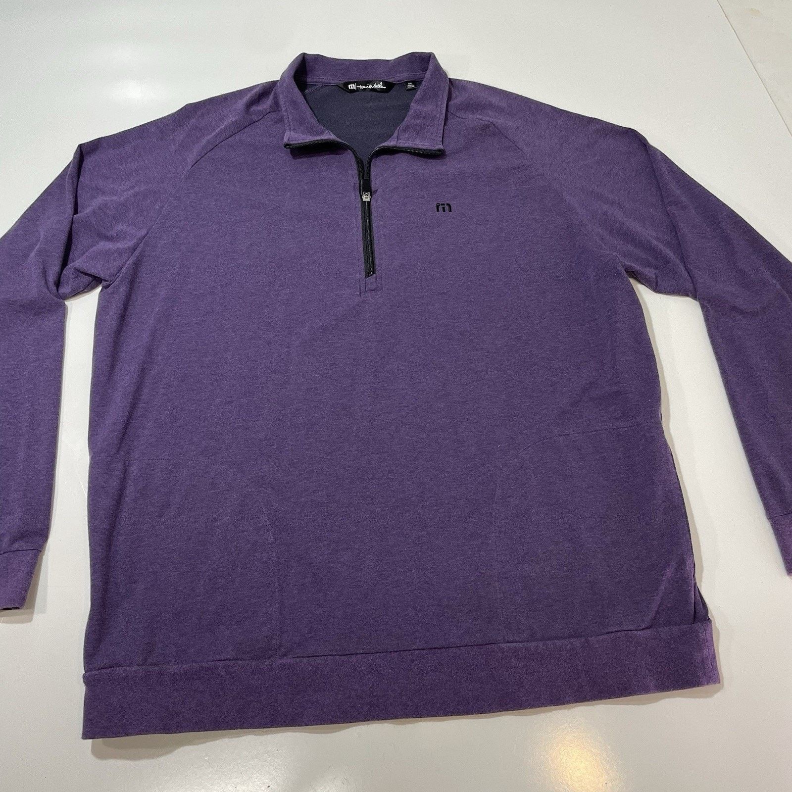 TravisMathew Travis Mathew Cloud Mens 2XL Purple Sweatshirt Golf Pullover Size US XXL / EU 58 / 5 - 2 Thumbnail