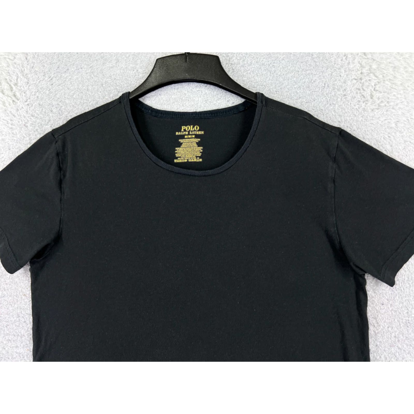 Ralph Lauren VINTAGE Ralph Lauren Shirt Mens Medium Black Pony Round Neck Cotton T-Shirt All Seasons Mens Size US M / EU 48-50 / 2 - 4 Thumbnail