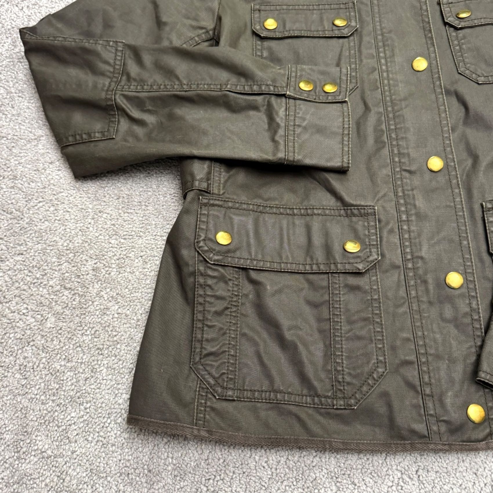J.Crew J.CREW Parka Jacket Womens Small Green Cotton Snap Casual Field Utility Size S / US 4 / IT 40 - 5 Thumbnail