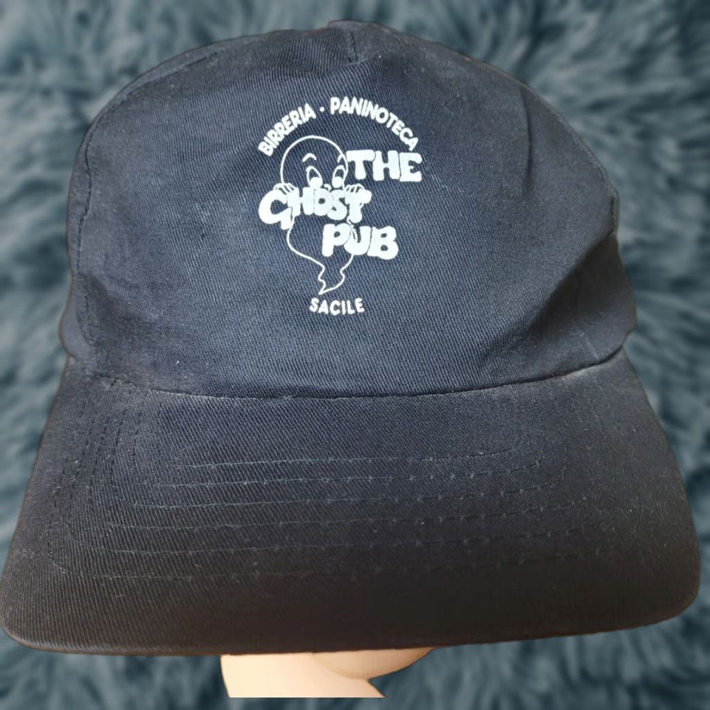 Vintage VTG The Ghost Pub Baseball Hat Cap Italy Men's Adjustable Black Cotton Size ONE SIZE - 1 Thumbnail