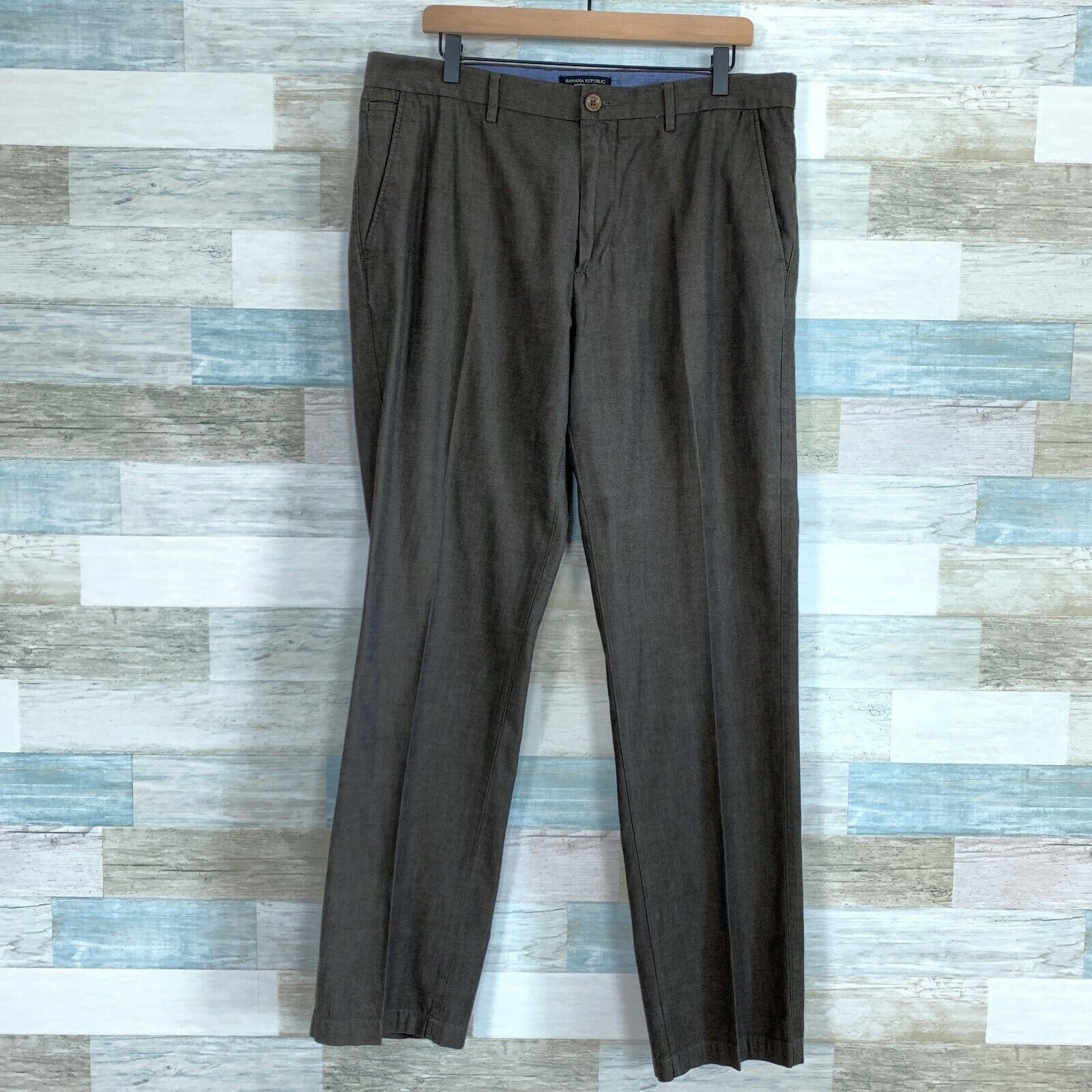 Banana Republic Banana Republic Kentfield Pants Chino Brown Flat 36 Size US 36 / EU 52 - 1 Thumbnail